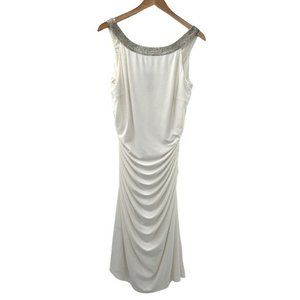 Lauren Ralph Lauren Evening Women’s SZ 14 White Sleeveless Dress Party/Cocktail